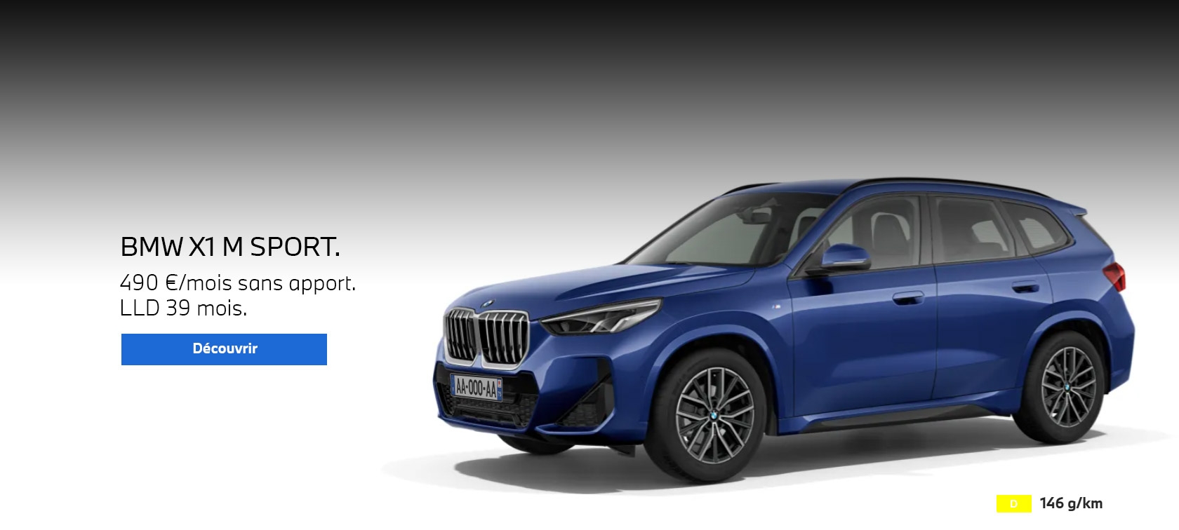 Votre BMW X1 sDrive18i M Sport à partir de 490 € / mois